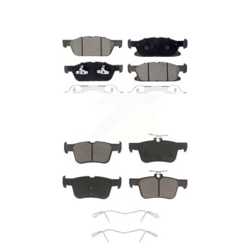 Front Rear Ceramic Brake Pads Kit For Ford Edge Lincoln Nautilus KCX-100539