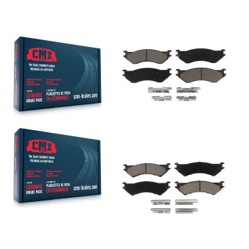 Front Rear Ceramic Brake Pads Kit For 2004 Ford F-150 Heritage With 8 Lug Wheels KCX-100566