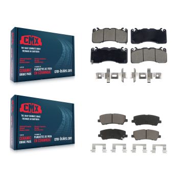 Front Rear Ceramic Brake Pads Kit For 2015 Ford Mustang 3.7L With Brembo Brakes KCX-100591