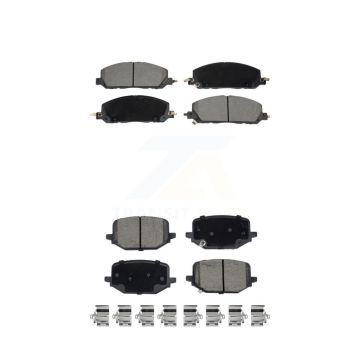 Front Rear Ceramic Brake Pads Kit For Lincoln Aviator Ford Police Interceptor Utility KCX-100628