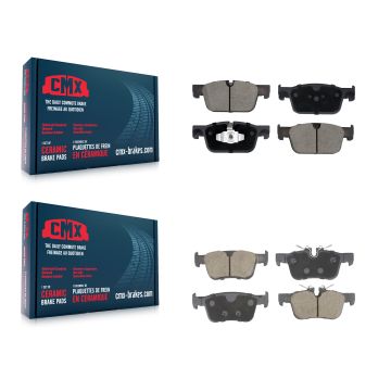 Front Rear Ceramic Brake Pad Kit For 2018-2019 Volvo XC60 With 322mm Diameter Rotor KCX-100633
