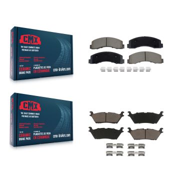 Front Rear Ceramic Brake Pads Kit For Ford F-150 Expedition Lincoln Navigator KCX-100643