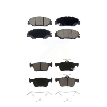 Front Rear Ceramic Brake Pads Kit For Honda Civic LX Sport EX EX-L Touring KCX-100706