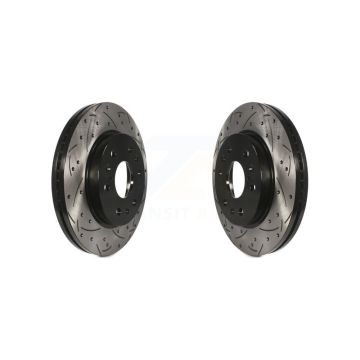Front Drilled Slot Brake Rotor Pair For Chevrolet GMC Sierra 1500 Silverado Cadillac Tahoe KD-100002
