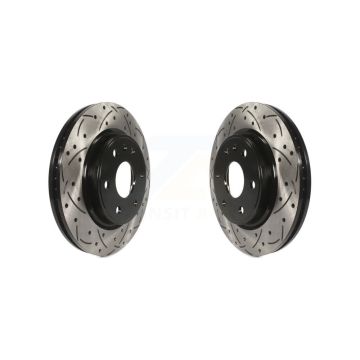 Front Drilled Slot Brake Rotor Pair For GMC Acadia Buick Enclave Chevrolet Traverse Saturn KD-100003