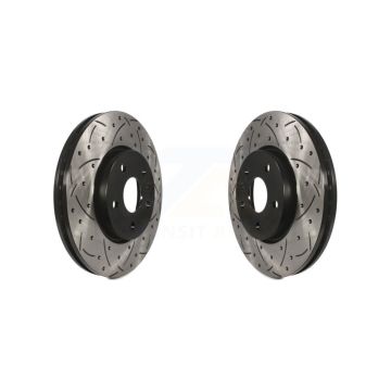 Front Drilled Slot Brake Rotors Pair For Chevrolet Equinox GMC Terrain Buick Camaro Malibu KD-100004