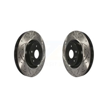 Front Coat Drill Slot Disc Brake Rotor Pair For Chevrolet Camaro Pontiac G8 Buick Regal SS KD-100005