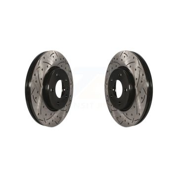 Front Drill Slot Brake Rotors Pair For Chevrolet Equinox GMC Terrain Buick Cruze Malibu GX KD-100008