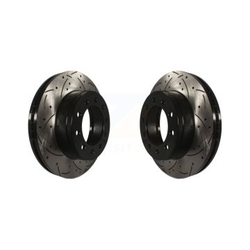 Front Drill Slot Brake Rotors Pair For Ford F-350 Super Duty F-250 F-450 F-550 CF500 CF600 KD-100010