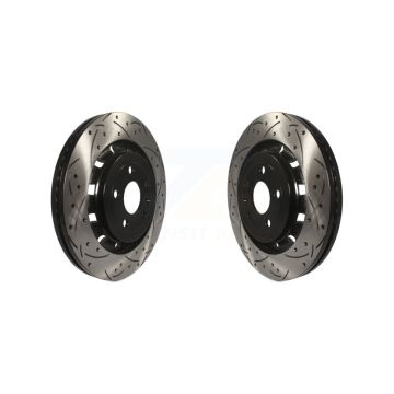 Front Drill Slot Brake Rotor Pair For Ford Explorer Flex Taurus Police Interceptor Utility KD-100018