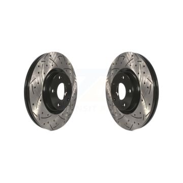 Front Drill Slot Brake Rotor Pair For Nissan INFINITI Murano Maxima G37 G35 EX35 370Z QX50 KD-100040