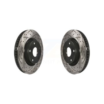 Front Drill Slot Brake Rotor Pair For Toyota RAV4 Camry Matrix Lexus ES350 Pontiac Vibe iM KD-100048