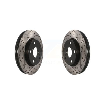 Front Coat Drill Slot Disc Brake Rotors Pair For Toyota RAV4 Prius V Scion xB Lexus HS250h KD-100049