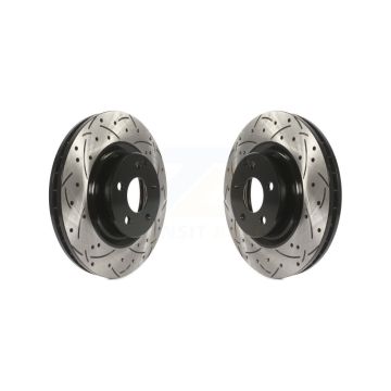 Front Drill Slot Disc Brake Rotors Pair For Mercedes-Benz GLK350 GLK250 CLS550 CLS500 E550 KD-100052