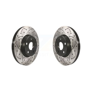 Front Drilled Slot Disc Brake Rotors Pair For Toyota Corolla Matrix Pontiac Vibe Scion xD KD-100062