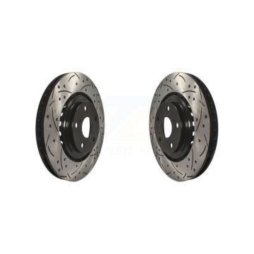 Front Drilled Slot Brake Rotors Pair For Toyota Highlander Sienna Lexus RX350 NX300 NX200t KD-100063