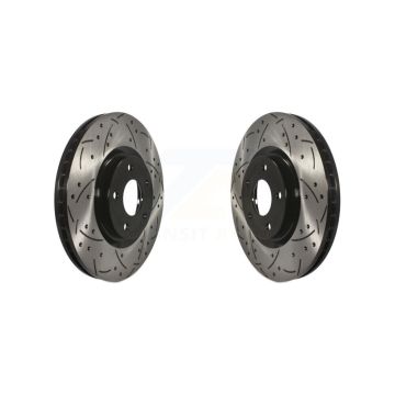 Front Coated Drilled Slotted Disc Brake Rotors Pair For Nissan Sentra Juke KD-100065
