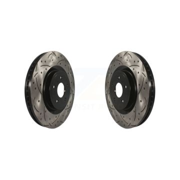Front Drill Slot Brake Rotor Pair For INFINITI Q50 G37 Nissan 370Z Q60 M37 FX50 Z QX70 Q70 KD-100067