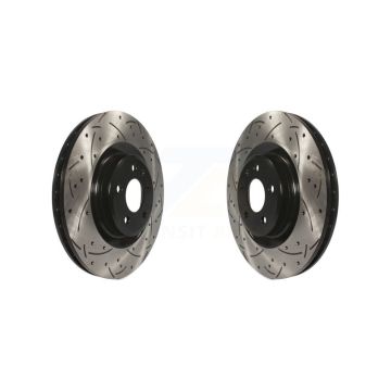 Front Drill Slot Disc Brake Rotor Pair For Audi Q5 Porsche Macan A4 Quattro S4 S5 A6 A7 A5 KD-100069