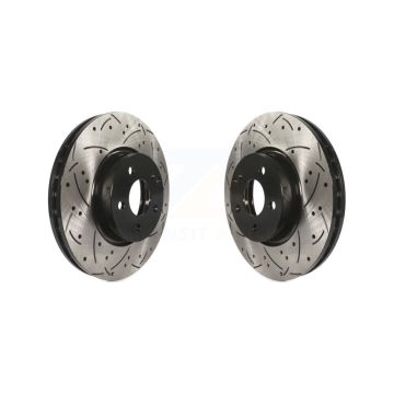 Front Drilled Slot Disc Brake Rotor Pair For Mercedes-Benz C300 E350 C350 E400 E250 SLC300 KD-100076