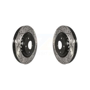 Front Drilled Slot Brake Rotors Pair For Honda Odyssey Pilot Ridgeline Acura MDX Passport KD-100090