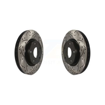 Front Coated Drilled Slotted Disc Brake Rotors Pair For Nissan Altima KD-100098