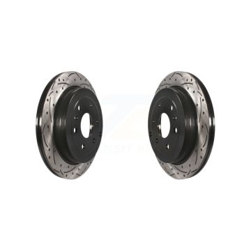Rear Drilled Slot Brake Rotors Pair For GMC Acadia Buick Enclave Chevrolet Traverse Saturn KD-100107