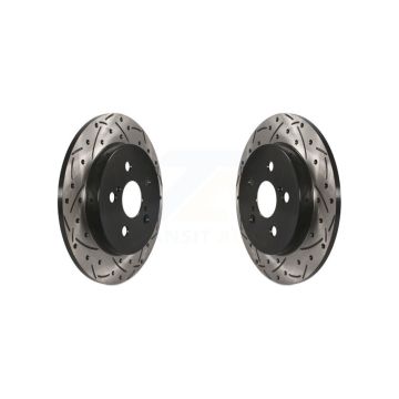Rear Drill Slot Brake Rotors Pair For Toyota Corolla Matrix Prius Prime Pontiac Vibe AWD-e KD-100108