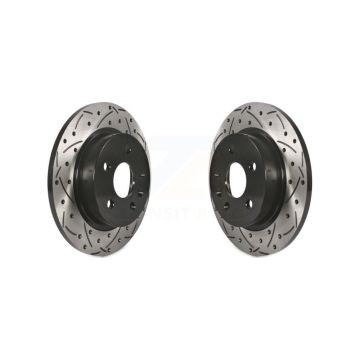 Rear Drill Slot Disc Brake Rotors Pair For Chevrolet Cruze Buick Encore Trax Sonic Limited KD-100111