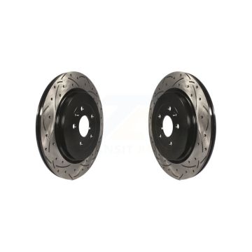 Rear Drill Slot Brake Rotors Pair For Ford Explorer Flex Taurus Police Interceptor Utility KD-100125