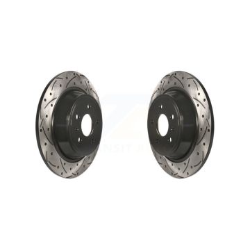 Rear Drilled Slot Brake Rotors Pair For Ford Escape Fusion Lincoln MKC MKX MKZ Continental KD-100128