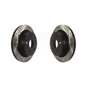Rear Drilled Slot Disc Brake Rotors Pair For Ram 1500 Classic Dodge Durango Chrysler Aspen KD-100132