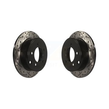 Rear Drill Slot Brake Rotor Pair For Jeep Mitsubishi Lancer Patriot Dodge Chrysler Compass KD-100136