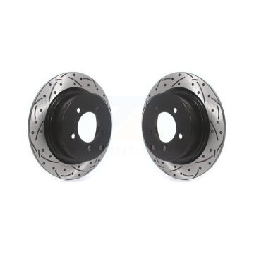 Rear Drill Slot Brake Rotor Pair For Jeep Mitsubishi Patriot Lancer Chrysler Compass Dodge KD-100138