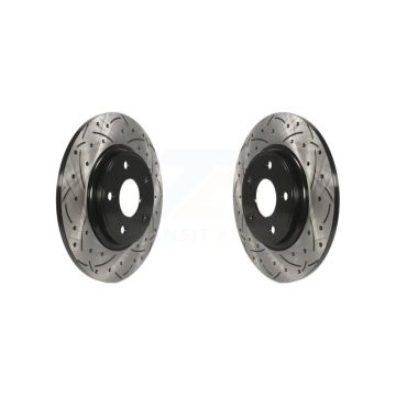 Rear Drilled Slot Brake Rotor Pair For Dodge Grand Caravan Journey Chrysler Town & Country KD-100143