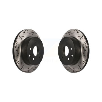 Rear Drill Slot Brake Rotor Pair For Nissan Rogue Sport Qashqai LEAF Juke X-Trail INFINITI KD-100148