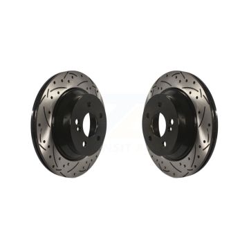 Rear Drill Slot Brake Rotors Pair For Mercedes-Benz GLK350 E350 GLK250 E400 E320 E500 E550 KD-100150