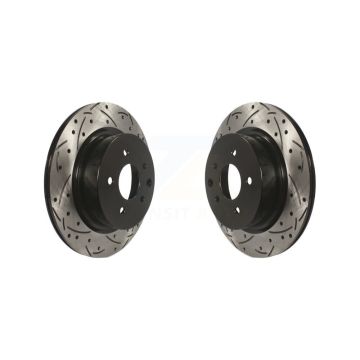 Rear Drill Slot Brake Rotors Pair For INFINITI Nissan Maxima G37 QX50 EX35 370Z G35 350Z Z KD-100152