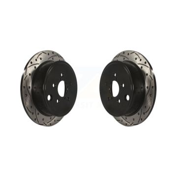 Rear Drill Slot Brake Rotor Pair For Subaru Impreza Forester Outback Legacy BRZ Scion FR-S KD-100165