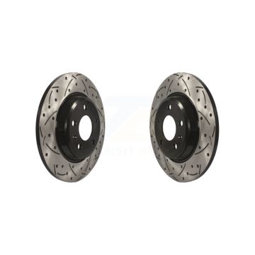 Rear Drill Slot Disc Brake Rotor Pair For Audi Q5 A4 Quattro A5 allroad Sportback A7 A6 S5 KD-100168