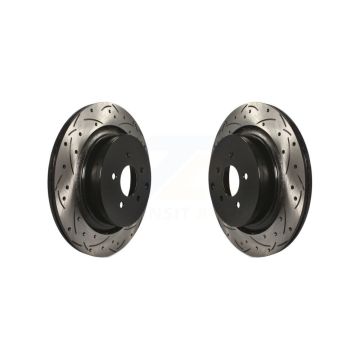 Rear Drill Slot Disc Brake Rotor Pair For INFINITI Q50 Q60 M37 FX50 QX70 Q70 Q70L M56 M35h KD-100183