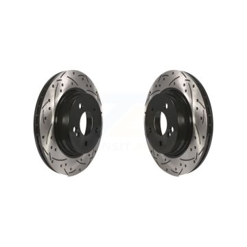 Rear Coat Drill Slot Disc Brake Rotor Pair For Mercedes-Benz C300 C350 E350 C250 E550 E300 KD-100191