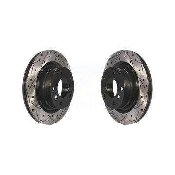 Rear Coated Drill Slot Disc Brake Rotors Pair For BMW 230i xDrive 228i 328i 320i 428i 328d KD-100200