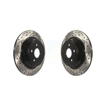 Rear Drill Slot Brake Rotor Pair For Ford Edge Fusion Lincoln Nautilus MKX MKZ Continental KD-100202