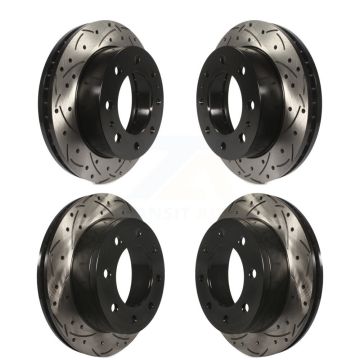 Front Rear Drilled Slot Brake Rotor Kit For Chevrolet GMC Sierra 2500 HD Silverado Express KD-100204