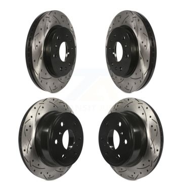 Front Rear Drill Slot Brake Rotors Kit For Chevrolet GMC Sierra 1500 Silverado Tahoe Yukon KD-100206
