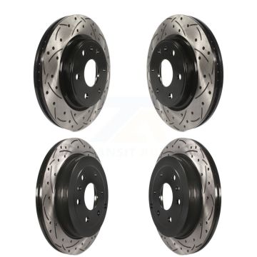 Front Rear Drill Slot Disc Brake Rotor Kit For GMC Acadia Buick Enclave Chevrolet Traverse KD-100207