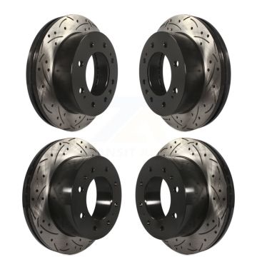 Front Rear Drill Slot Disc Brake Rotor Kit For GMC Chevrolet Sierra 2500 HD Silverado 3500 KD-100214