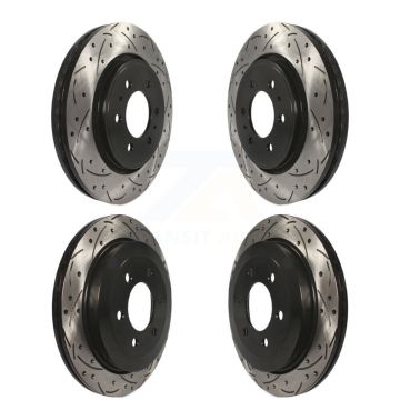Front Rear Drill Slot Disc Brake Rotor Kit For 2007-2017 Ford Expedition Lincoln Navigator KD-100221