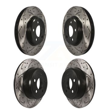 Front Rear Drilled Slot Brake Rotors Kit For Dodge Charger Chrysler 300 Challenger Magnum KD-100243